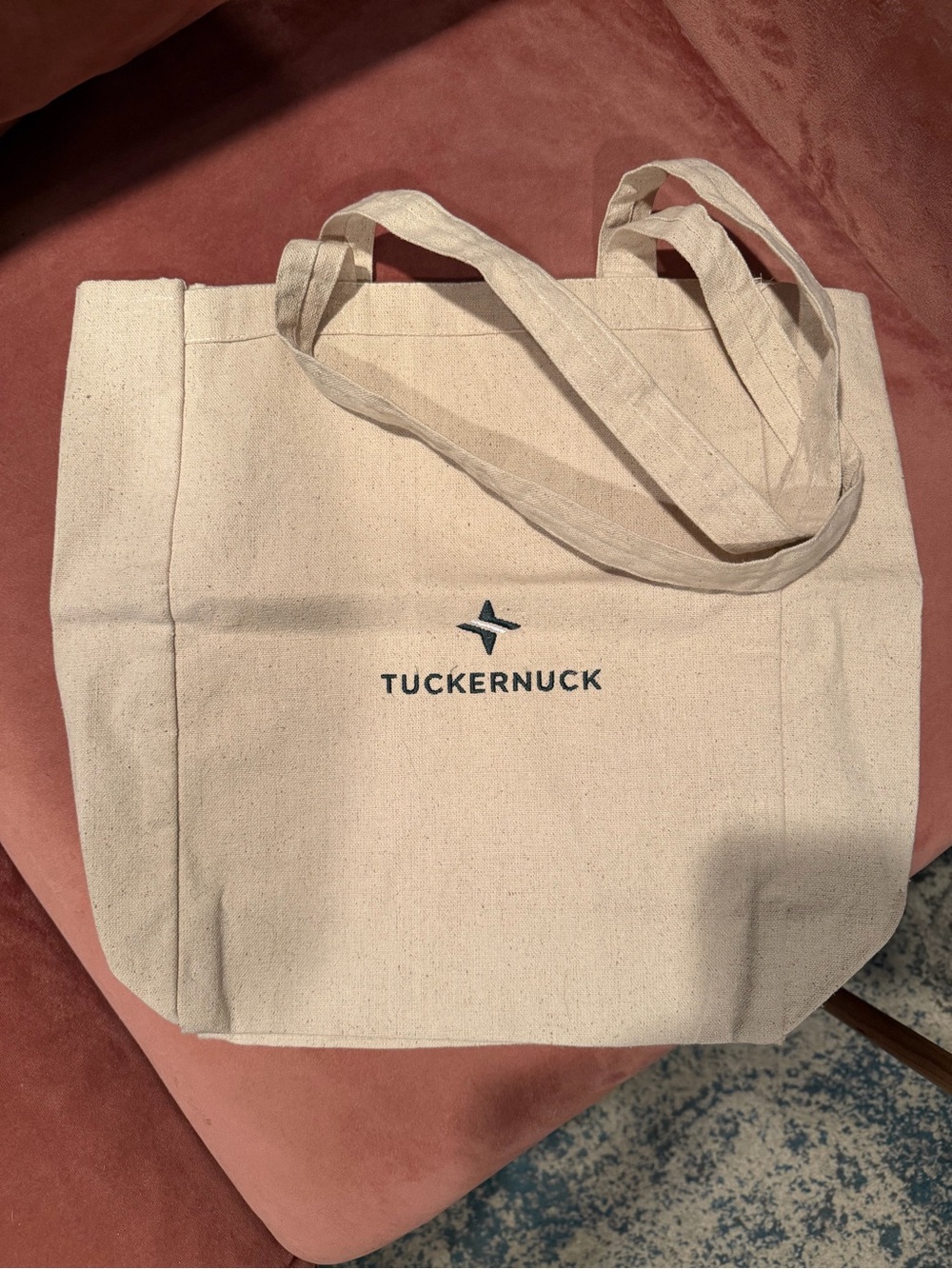 Tuckernuck Natural Canvas Tote with Green Logo - NEW